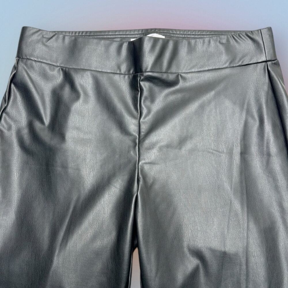 LOFT Women’s Large Black Faux Leather Leggings